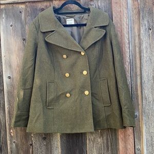 Hunter green pea coat